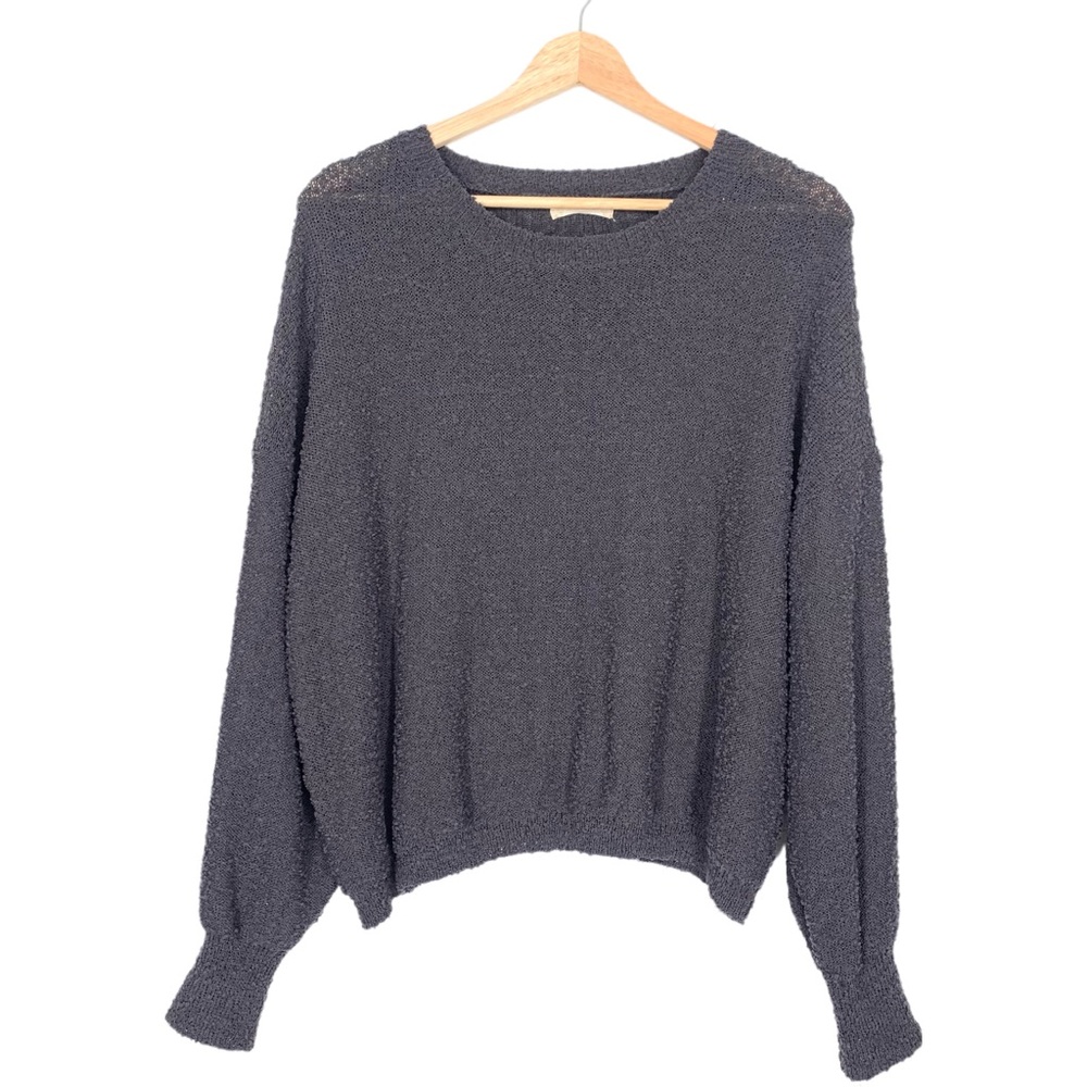 Altar’d State Smoky Gray Nubby Susan Pullover Long Sleeve Sweater Size XS